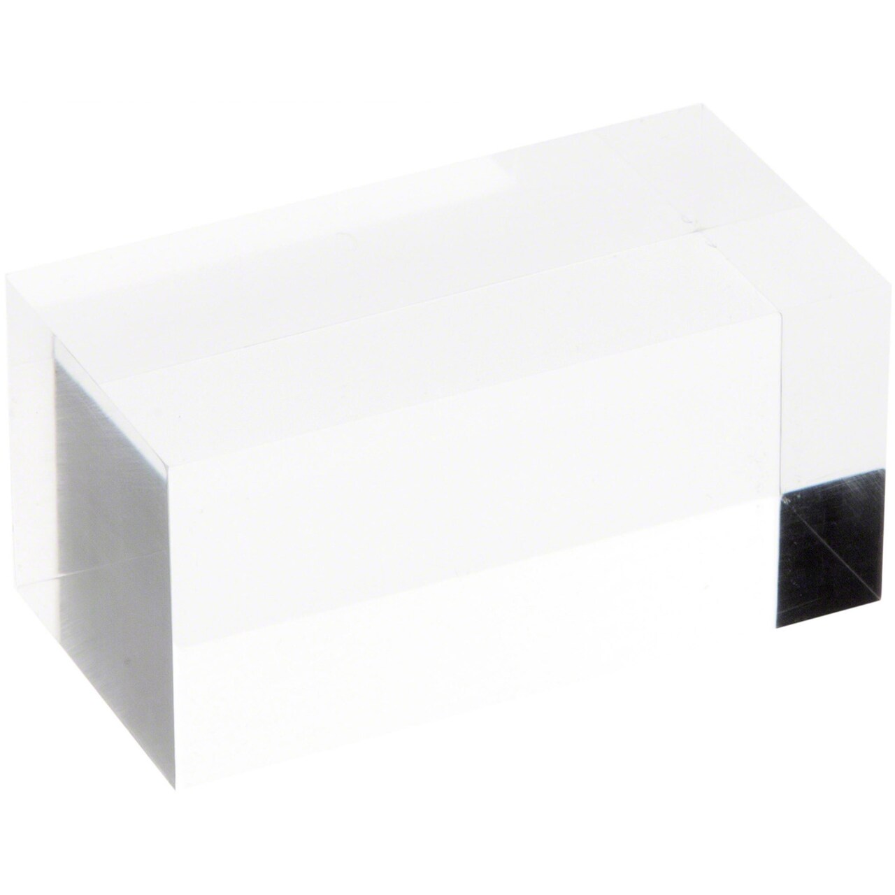 Plymor Clear Polished Acrylic Rectangular Display Block, 1.5" H x 1.5" W x 3" D